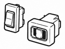 Plastic switch housing.